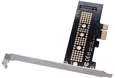 NVME Adaptateur PCIE M.2 M-key vers PCIE 1x avec support de montage pour carte mère de bureau d'extension de disque dur