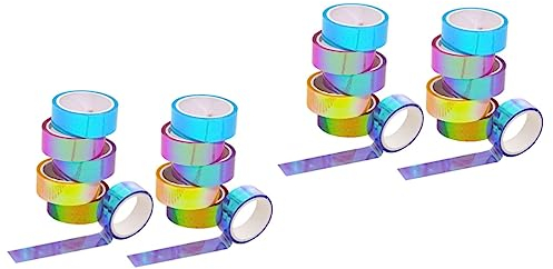 STOBOK Rollen Farbiges Taschenband Fluoreszierendes Band Regenbogen-klebeband Farbiges Packband Washi-tape Mit Farbverlauf Farbverlaufs-abdeckband Collage-papier Konto Student Pvc
