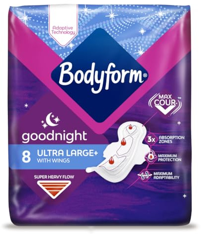 Bodyform Cour-V Ultra Night Sanitary Towels Wings 8 Pack