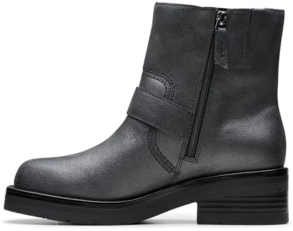 Clarks Rebelle Buckle Womens Pewter Metallic, 7.5
