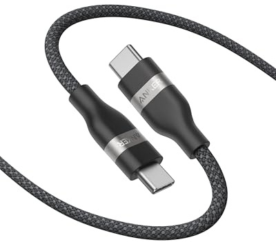 Anker Nano USB C Cable, 240W 6 ft Flexible Multi-Color Braided Cord, Fast Charging Type C Charger for MacBook Pro, iPhone 17/16/15, iPad Pro, Samsung Galaxy,and More(Black)