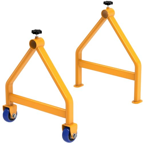 Lifeswell Extension Lead Reel Extension Cable - Portable Cable Caddy, Steel Fully Welded Wire Rack Dispenser for up to 28 Diameter Spools, 220 lbs Capacity, Yellow