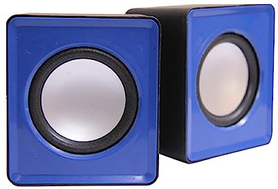 tuwiwol Computerlautsprecher Subwoofer Protable Lautsprecher Mini USB Wired Sound Surround Tabletop Laptop Multimedia Notebook, Blau