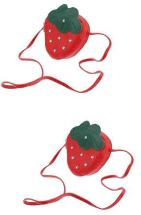 SAFIGLE 2stücke Wasserdichte Erdbeer Umhängetasche Für Mädchen Trendige Kleine Geldbörse Im Obstdesign Für Und Ausflüge