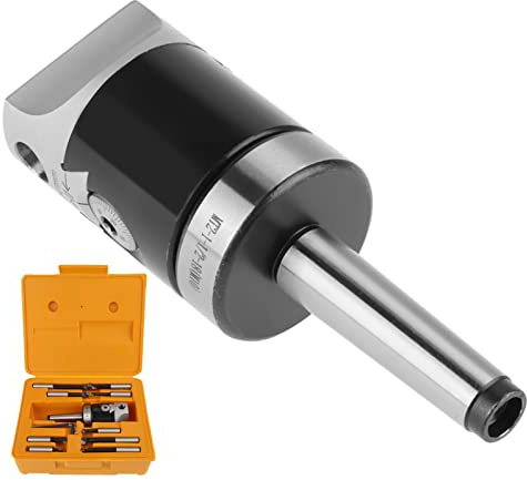 Bohrkopf mit Bohrstangen, Bohrmaschinen-Werkzeugset mit 9 Hartmetallspitzen, MT2 M10 F1-12 50mm Bohrkopf für Fräsmaschine Werkzeugset