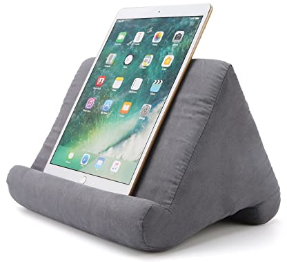Tablet-Kissenständer, Handyhalterung, Lesekissen, verstellbarer Winkel, Handys, Tablet-Ständer mit Netztaschen für Tablets, Smartphones, Bücher, Zeitschriften, Bett, Lesen, 27,9 x 22,9 x 25,4 cm