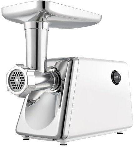 Tritacarne Elettrico Professionale per Macinare la carne, fare salsicce, Acciaio Inox, Tritacarne per Carne, Attacco per Salsiccia e Kubbe - MESOMIX