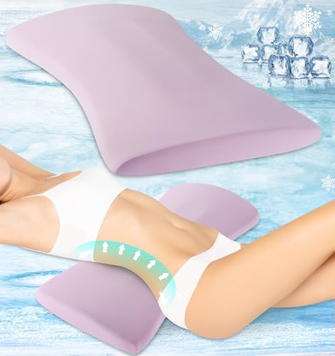 Cuscino di supporto lombare per alleviare il dolore alla schiena: cuscino lombare per dormire, cuscino rinfrescante in memory foam, cuscino a cuneo per chi dorme sul fianco, sulla schiena e sullo