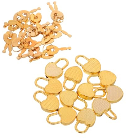 Alipis Petit Cadenas de Cœur avec Clé, Alliage de Zinc Portable et Facile à Transporter, pour Tiroirs et Petites Boîtes Travail L’étude