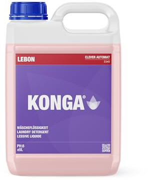Konga Clever Automat - Detergente líquido concentrado de pH neutro, jabón para lavadora automática, 4,5 litros, aroma a flor de arroz