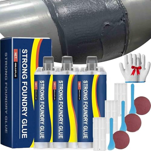 Starker GießEreikleber, Metall-Reparaturkleber,Starker GießErei -Klebstoff Kunststoff,Metallpaste DichtungsschweißEn Kleber, SchweißKleber FüR Die Reparatur Von Allem (3Pcs-C, GRÖSSE)