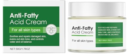 Anti-Fettsäure-Creme für fettige, zu Akne neigende Haut – Lindert Rötungen, reguliert die Talgproduktion und repariert Pickel, 50 g