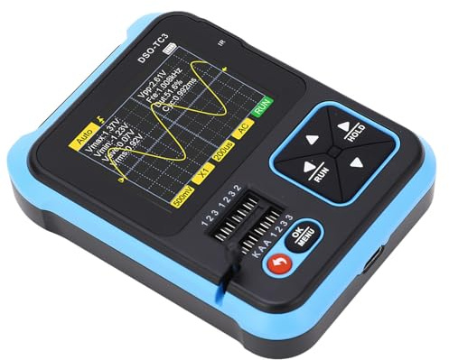 Haofy Portable Digital Oscilloscope Transistor Tester with 500KHz Bandwidth for Circuit Analysis for Hobbyists (High Configuration)