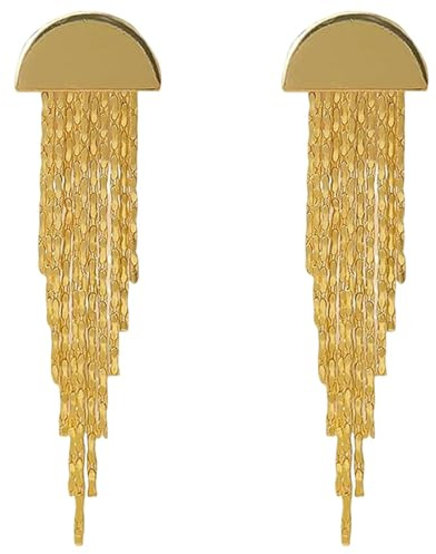 Ohrringe Gold Hängend 14K Gold Ohrringe Hängend Kupferplattiertes Gold Ohrringes Lang Hypoallergen Geeignet Für Hochzeiten Abschlussbälle Und Geburtstage