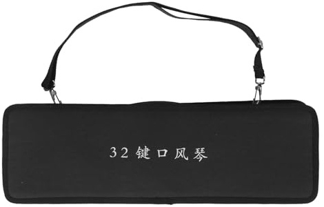 TOYANDONA Melodica Tasche für 32 Tasten aus Wasserfestem Canvas mit Griff Stoßfest und Kratzfest für Auftritte und Outdoor Shows Schwarz und Vielseitig