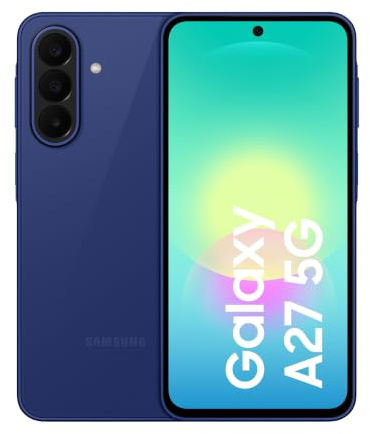Samsung Galaxy A27 5G, 256GB, RAM 8GB, Blue [Versione Italiana] | 3 anni di Garanzia, Smartphone sottile, Cerchia e Cerca, Gomma Oggetto, Trascrizione Vocale, Tripla Camera, IP64, 5.000 mAh