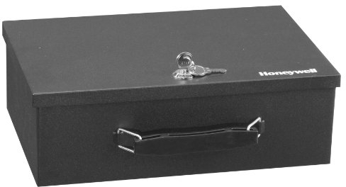Honeywell 5L Fire Resistant Steel Security Box with 2 Keys Black