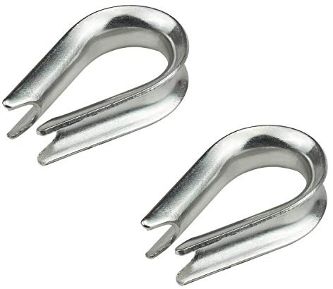 Favordrory 2 PCS M12 Stainless Steel Thimble for 1/2 Inch Diameter Wire Rope