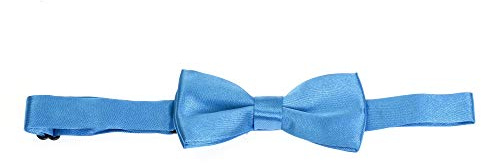 The Tie Co™ Kinder-Fliege, vorgebunden und verstellbar, Satin, einfarbig, klassisch, einfarbig, aqua blue, Einheitsgröße