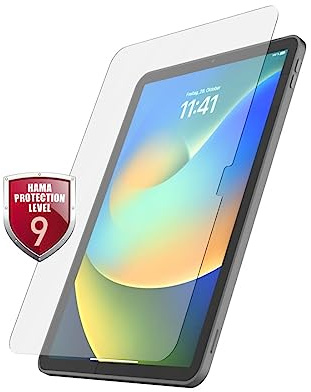 Hama Schutzglas für Apple iPad 10.9 (10. Gen. 2022) (Tablet Schutzglas, Glasschutz mit 9H Härte, kratzfest, stoßfest, 0,3 mm dünn, Echtglas, gehärtetes Glas, Displayschutz, ultra clear) transparent