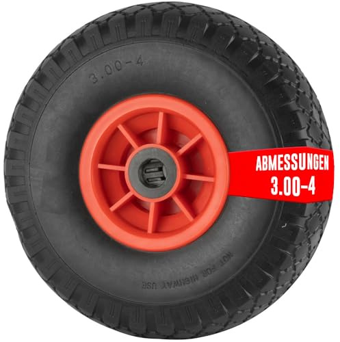 EURO VANADIUM Unkaputtbare Schubkarren Rad 260 mm, Achsabstand 20 mm