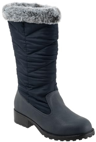 Trotters Women's Boot Monk-Strap Loafer, Navy, 9.5 Narrow