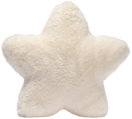 Lambs & Ivy Star Pillow Plush - Ultra Soft Creamy White