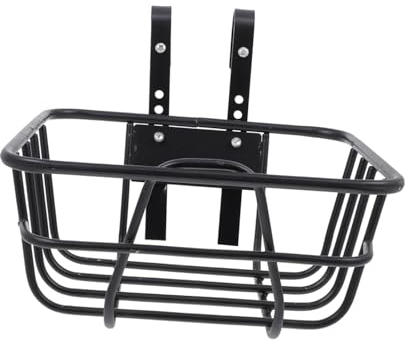 Ronyme Fahrradkorb Abnehmbar Hinten Vorne Fahradkorb Vorne für Kinder und Erwachsene, Einfache Installation, Fahrradkorb Hinten Passt für Die Meisten Fahrräder und E-Bikes,Schwarz,25x25x12 cm