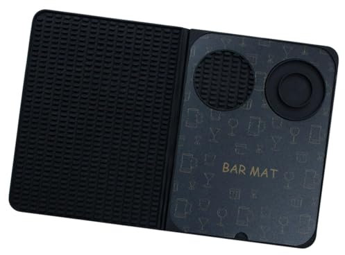 Bar-Matte für Hausbar, Barkeeper-Getränkematte, Cocktail-Auslaufmatte, Silikon-Bar-Service-Matte, 46 x 30,2 x 0,5 cm, Gläser-Trockenmatte, Bar-Auslaufmatte, faltbare Bar-Matte, Restaurant-Bar-Matte