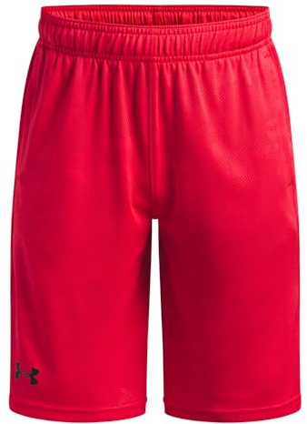 Under Armour Boys' Tech Jacquard 2.0 Shorts, 600 RED, YSM