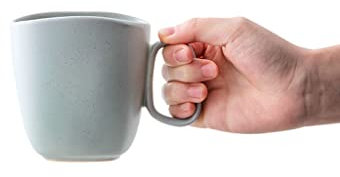 NEBE Tazas Taza de café de la Taza de café de cerámica con la Taza de Agua de la manija Taza de la Leche de Estilo Europeo Alrededor de 12 onzas Taza de Desayuno Tazas para Cafe(A)