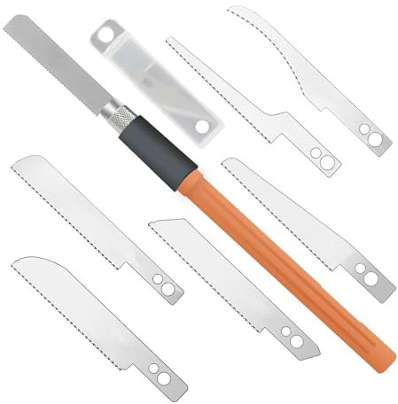 Jingyingtt 8-teiliges Mini-Handsägen-Modell-Bastelset, DIY-Präzisions-Hobbymesser mit auswechselbaren Stahlklingen for Schneiden von Holzhandwerk for Plastikmodelle, enge Stellen, präzise Schnitte