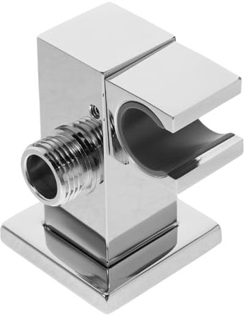 KONTONTY Metal Shower Head Pipe Bracket Chrome Shower Connector Hand Adapter Metal Fitting for Bath