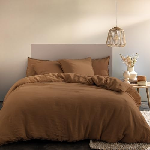 MATT & ROSE Housse de Couette Passion Lin Unie 100% Lin lavé