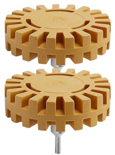 CHILDWEET Rueda de Goma para Remover Adhesivos y Pintura, Herramienta para Quitar Pegatinas, Disco Quita Pegamento de 20mm y 25mm, Suministros para Detallado de Automóviles, Uso Neumático