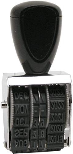 Traditioneller Datumsstempel, Gummi, Größe 1,5, Schwarz (RD015)