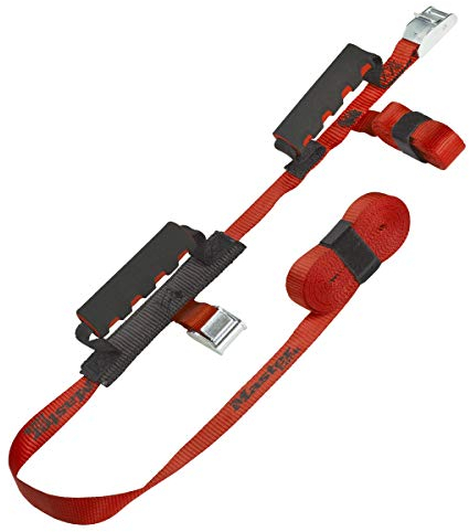 Master Lock 3126EURDAT Zwei Tragegurte mit Griff, Rot, 2,50 m x 2 5mm + 5,5 m x 25 mm Gurte