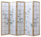 Homestyle4u 266, séparateur de pièce en Bois à 5 Panneaux - Paravent Pliable - Paravent Mobile - en Papier Shoji - Bambou