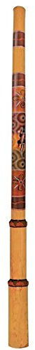 Didgeridoo Bambus in Teleskopform mit Dotpaintbemalung und 120cm Länge kräftiger warmer bassiger Ton mit wenig Obertönen Holzblasinstrument