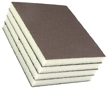 Utoolmart - Blocchi abrasivi in spugna grigia 220 grane, grana grossa, per cucina, metallo, cartongesso, legno, 4 pezzi