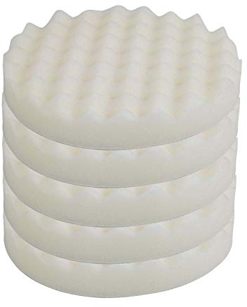 Craft-Equip Basic 5er Pack 180mm Polierschwamm Weiss gewaffelt Auto Polierpad