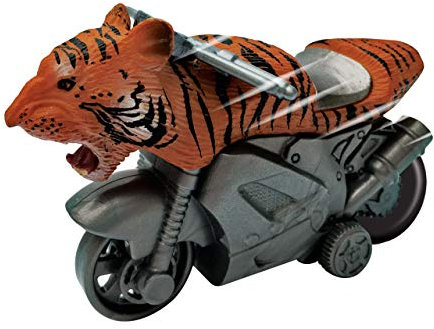 Deluxebase Wilde Reiter - Tiger Reibung trieb Spielzeugmotorräder mit kühlen Tierreitern, große Tigerspielwaren für Jungen und Mädchen an.