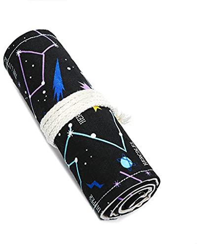 kdjsic Premium 72 Slot Matita Rotolo Wrap Porta Matite Portamatite per Matite Colorate Penne Gel Pennelli Matite Acquerelli