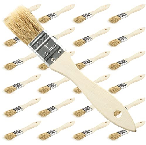 Pensel högkvalitativ mjuk päls 2,54 cm, 24-delat platt penselset lackeringspenslar,