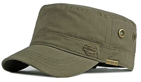 CHENNUO Military Army Cap Herren Vintage Baseball Cap Sport Kappe Sonnen Schirmmützen (Armee grün-1)