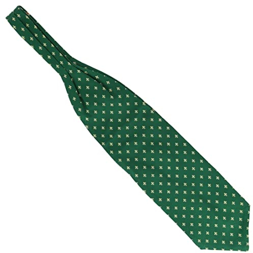 Tony & Paul. Foulard Ascot. Fleurs de Lys - BOURBON, Soie. - Motifs - FABRIQUE EN ITALIE.