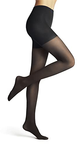 FALKE Damen Strumpfhose Rib Shaping 50 DEN W Ti halb-blickdicht mit Shapingeffekt 1 Stück, Grau Graphite 3146, M-L