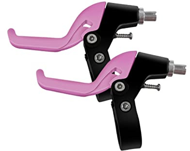 Amagogo Fahrrad-Bremshebel, 2 Stück Kinder-Fahrrad-Bremshebel, Fahrrad-Bremshebel für Kinderfahrrad, Rennrad, Fahrrad-Ersatzteile, rosa