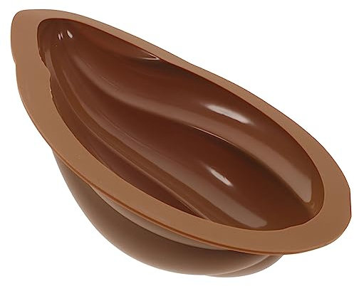 Angoily Egg Shape Silicone Easter Chocolate Mold with Spiral Design French Style Flower Cake Mousse Mold for Baking and Candy Making Single Piece Silicone Easter Egg