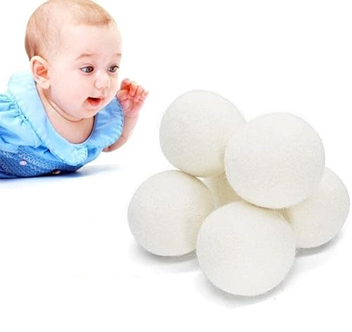 1 stücke Wolle Trockner Bälle Natürliche Stoff Jungfrau Wiederverwendbare 6cm Trockner Ball Bälle Wolle Weichspüler Waschen X0y8 Trockene Wäsche Kit